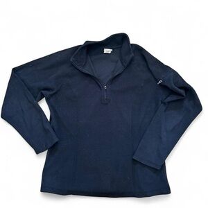 L.L.Bean black quarter zip fleece sweatshirt Size S